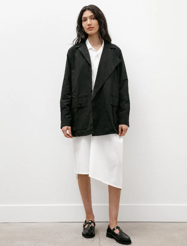Trendy Looks Short Jacket with Gusset Pocket Black