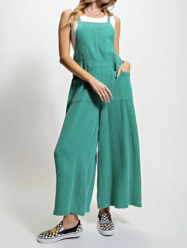 Comfortable Fashion Looks Teal My Lungs Give Out Overalls In Atlantis Green