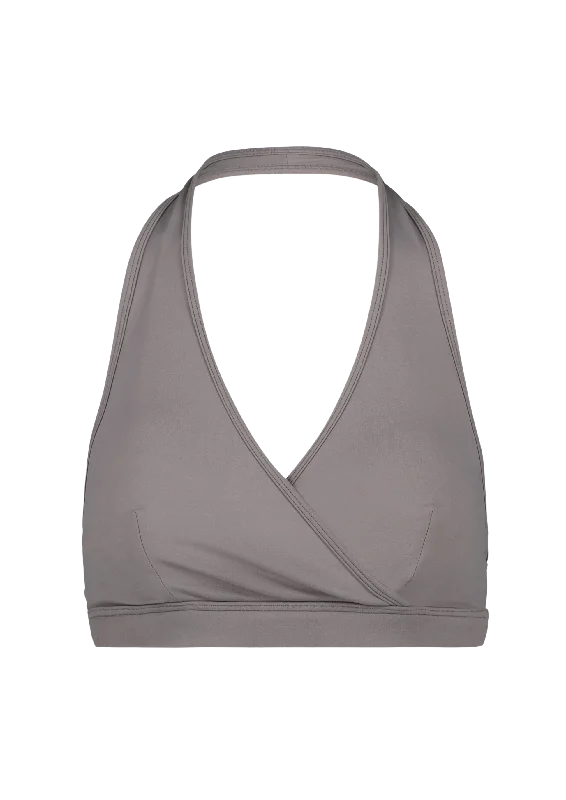 Relaxed Clothing Slate grey - halter neck sports bra