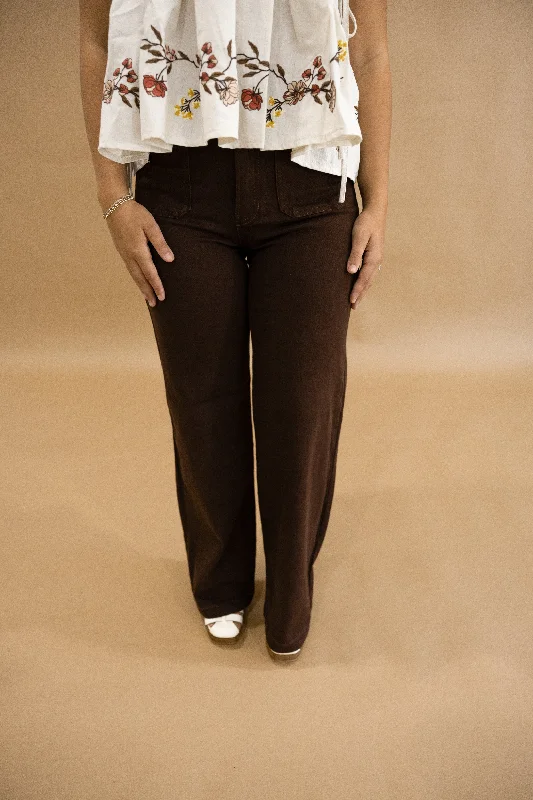 Casual Ease Mini Patch Pocket Flare Jeans