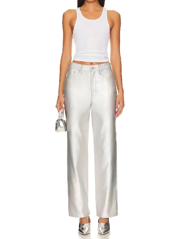 Relaxed Jackets Cassie Super High Rise Straight Jeans In Coated Prism
