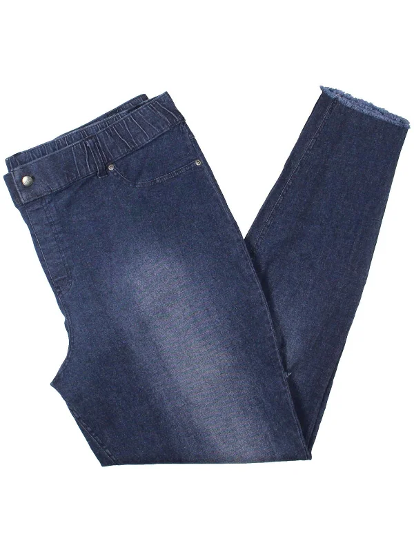 Relaxed Looks Plus Womens High Rise Distressed Jeggings
