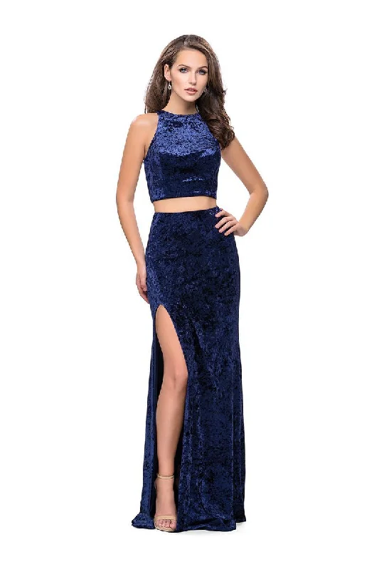 Light Fit La Femme - 25431 Two Piece Halter Fitted Dress