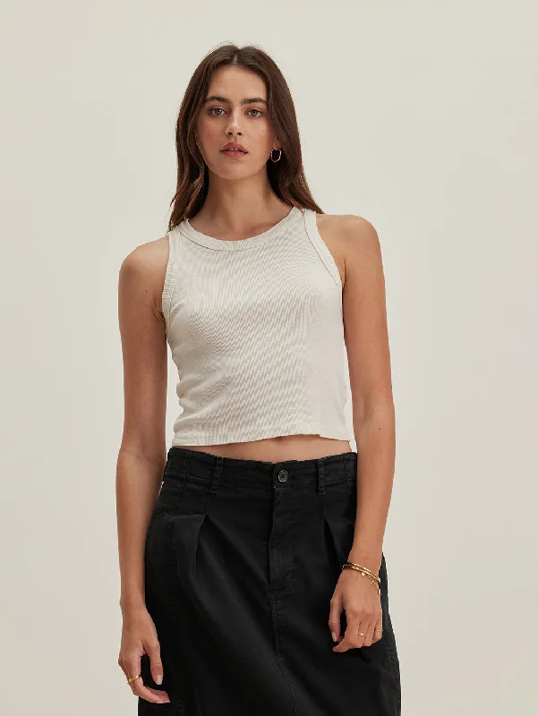 Everyday Style Harla Ribbed Tank Top - Bisque