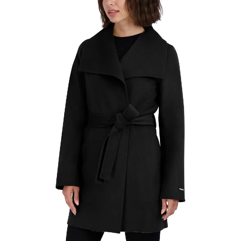 Versatile Outfits Tahari Womens Ella Collar Wool Wrap Coat