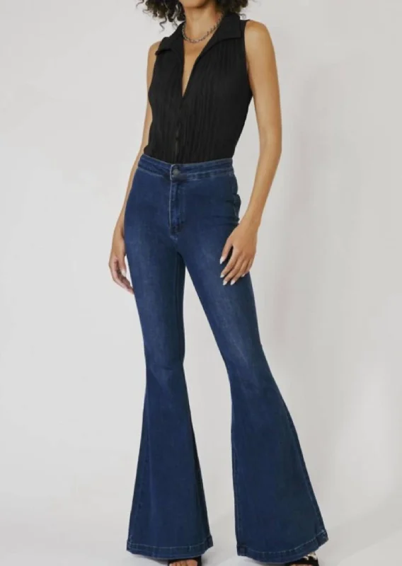 Comfortable Sweaters Bell Bottoms In Denim