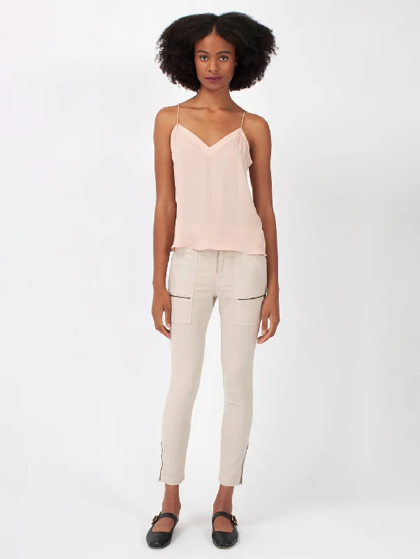 Stylish Casuals Allena Silk Tank Top - Pink Sky