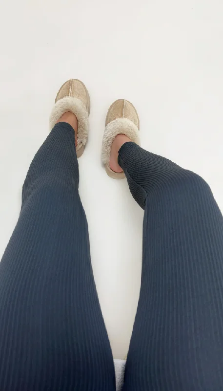 Cozy Chic Trends The Camilla High Waisted Thick Ribbed Leggings