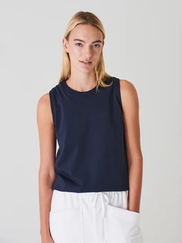 Relaxed Looks Boyfriend Tank Top - Midnight
