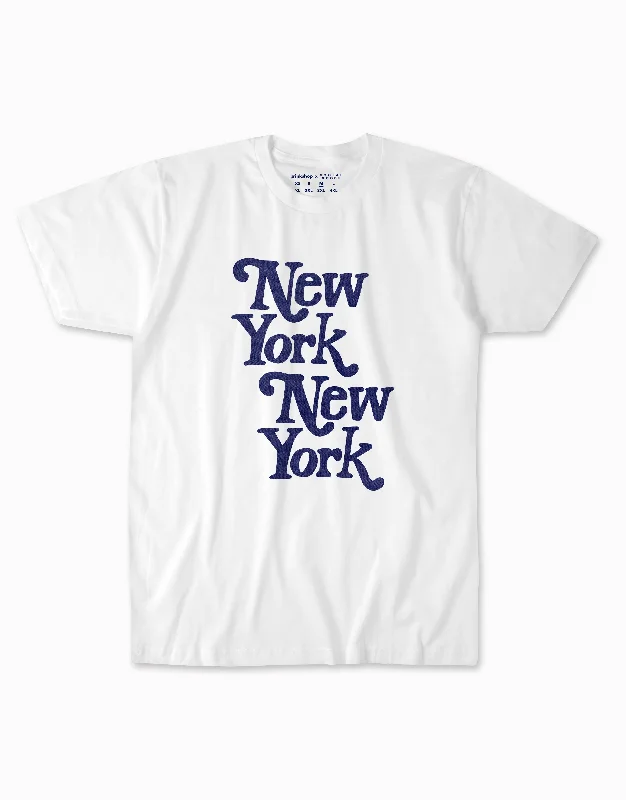 Cozy Footwear New York, New York Tee - White/Blue
