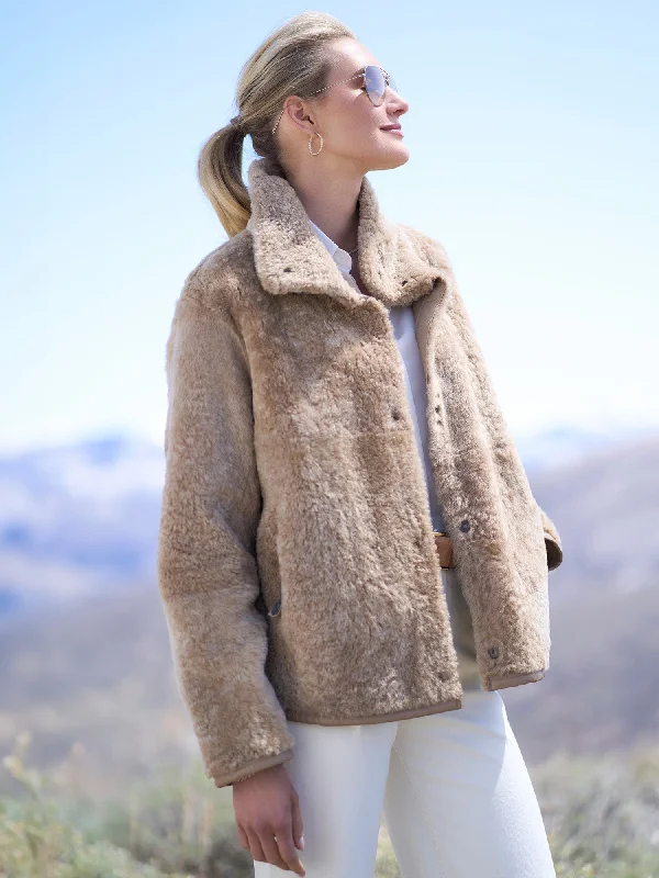 Everyday Outfits Dolly Reversible Curly Lamb Coat