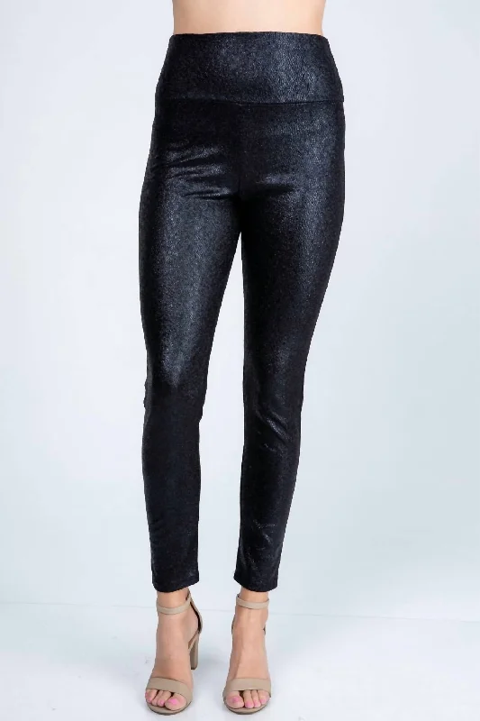 Cozy Apparel Shine Bright Sparkle Leggings In Black