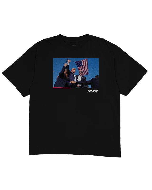 Soft Looks Trump Fight Black T-Shirt