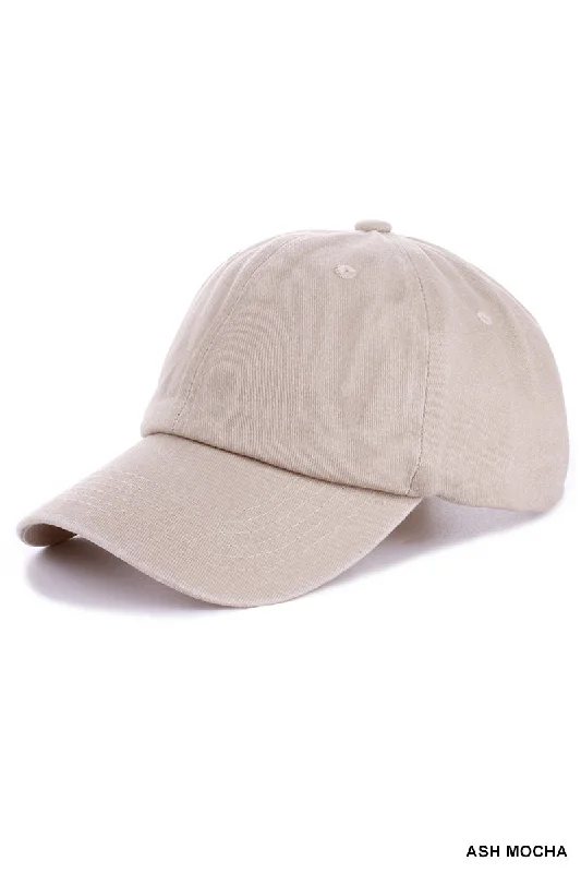 Casual Comfort Wear VINTAGE WASHED BASEBALL CAP - ASH MOCHA