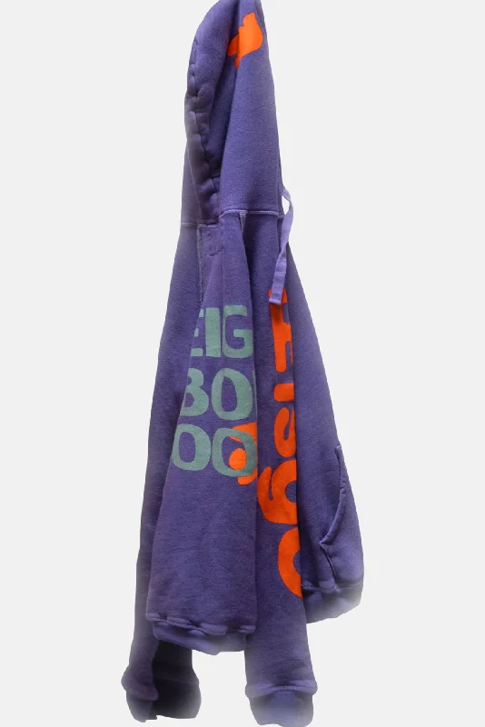 Fashion Comfort FreeCity Circa'99 Neighborhood LETSGO Polyblend Fluff Hoodie Purple Floor