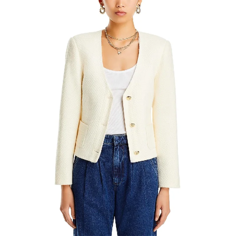 Warm Wear Anine Bing Womens Anitta Textured Business Shirt Jacket