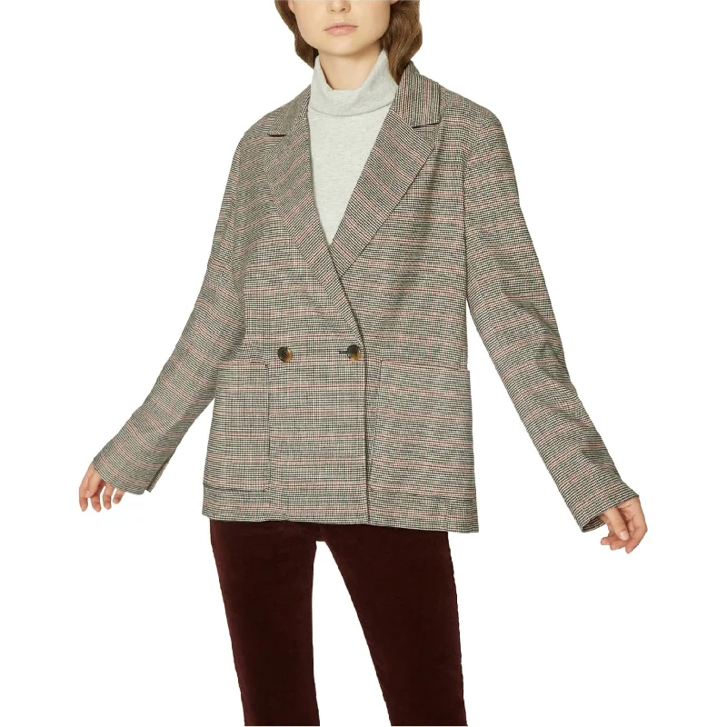 Elegant Casuals Sanctuary Clothing Womens Plaid Two Button Blazer Jacket