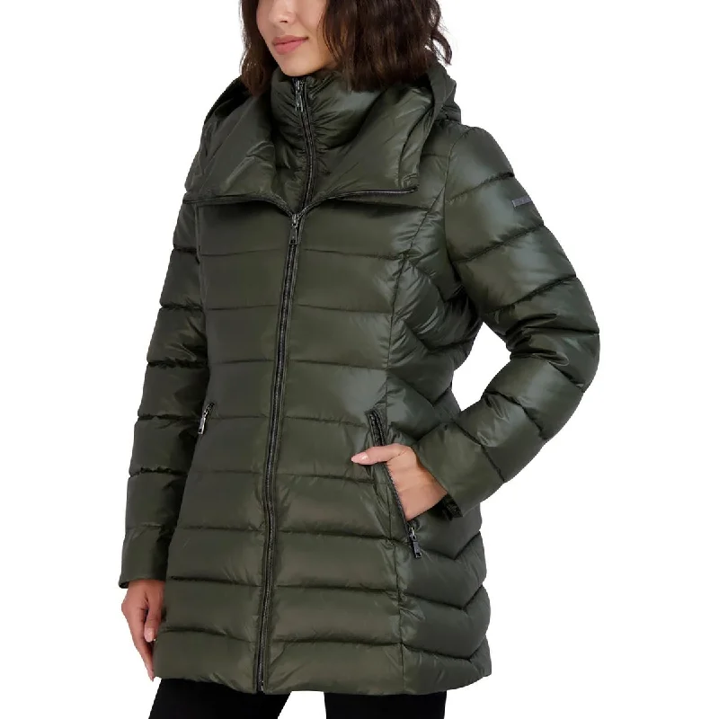 Casual Fit Wear Tahari Womens Quilted Hooded Puffer Jacket
