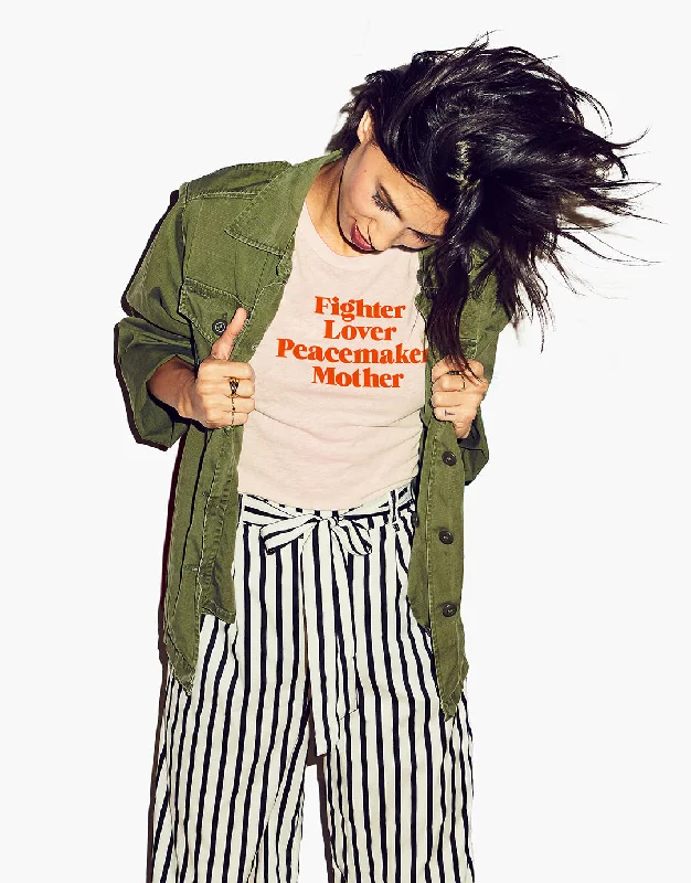 Easy Chic Fighter Lover Peacemaker Mother T-Shirt