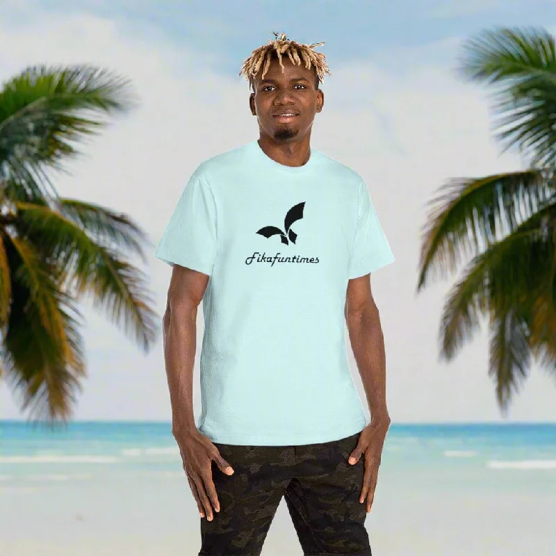 Urban Chic Unisex Fikafuntimes Logo Print Preshrunk Cotton T-Shirt