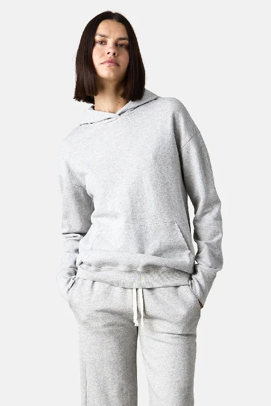 Comfortable Sweaters Ellis Relaxed Pull Over Hoody Heather Grey