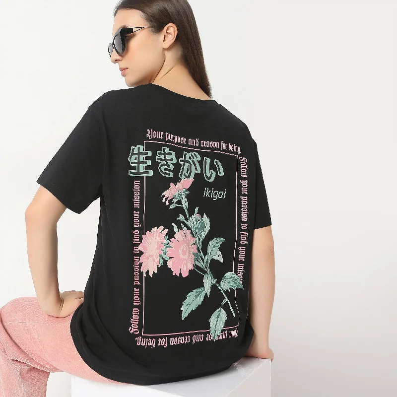 Soft Casuals Oversize Graphic T-Shirt