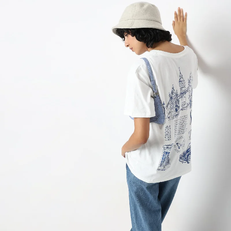 Comfortable Tops Oversize Graphic T-Shirt