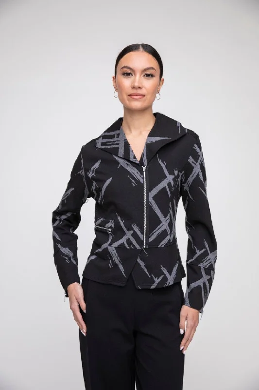 Relaxed Jackets Jacquard Moto Jacket