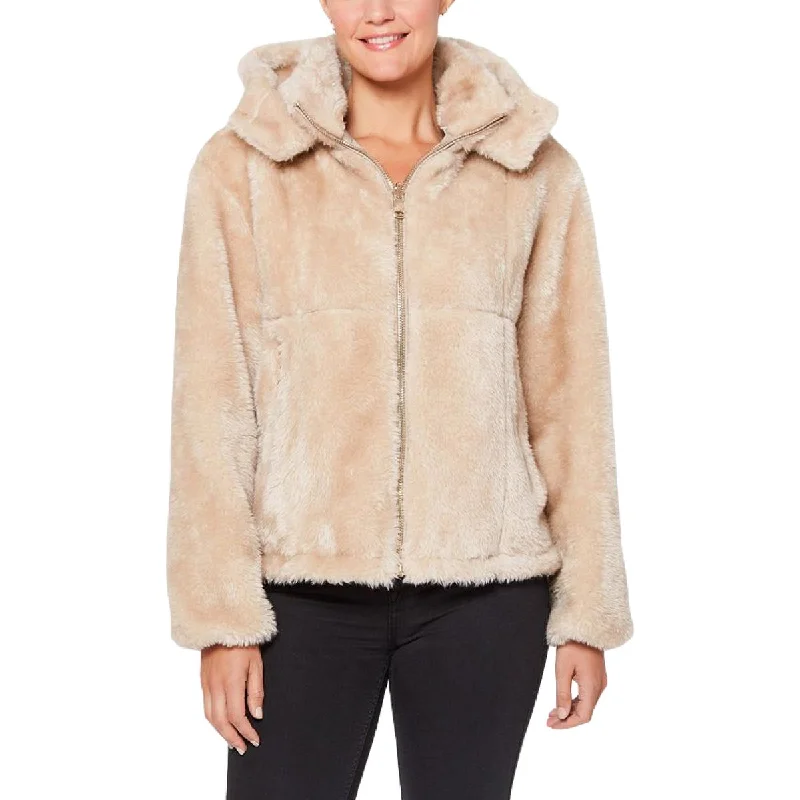 Breathable Style Vince Camuto Womens Lightweight Reversible Faux Fur Coat