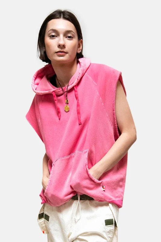 Comfy Chic Wear Artists Wanted Cutoff Superyumm Biggy Hoodie Pinkplant