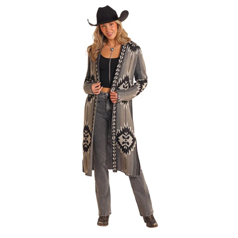 Versatile Style Rock & Roll Women's Aztec Cardigan Duster