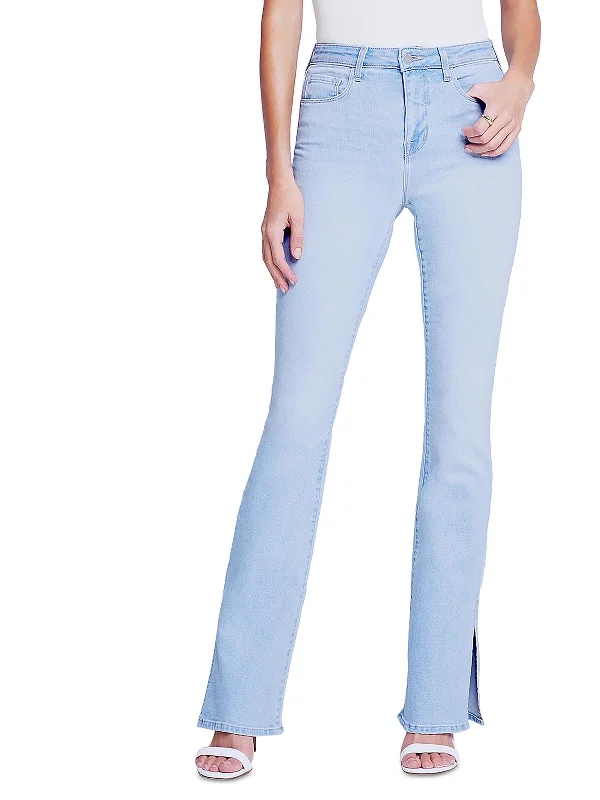 Comfortable Sweaters Anbilene Womens Split Hem Denim Bootcut Jeans