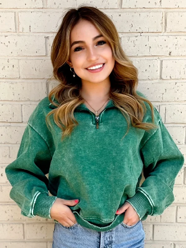 Cozy Street Style Find Out Half Zip Pullover - 4 colors