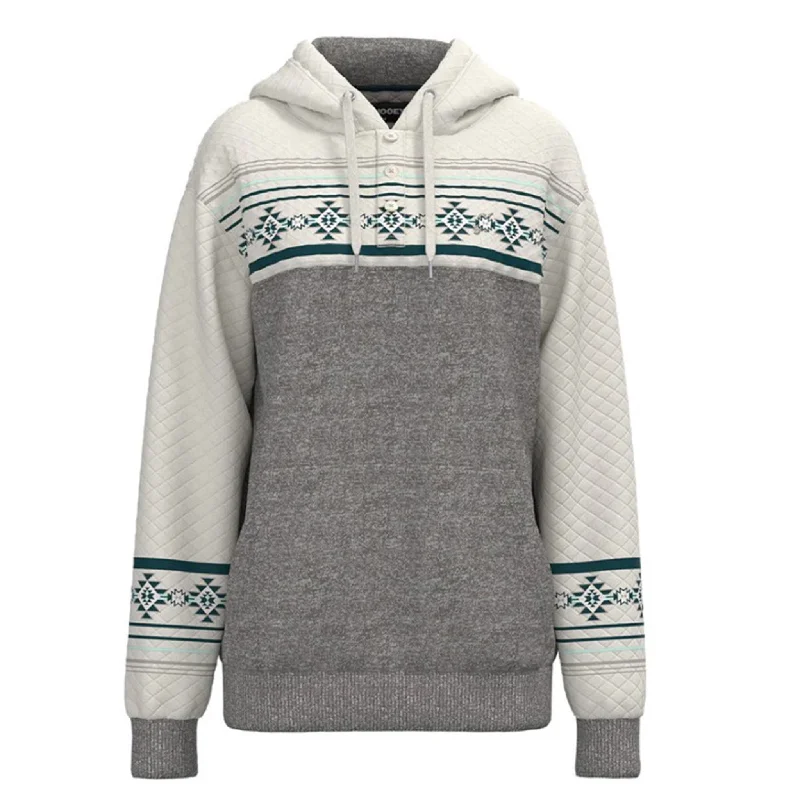 All-Day Outfits Hooey Women's Jimmy Grey & White Hoodie