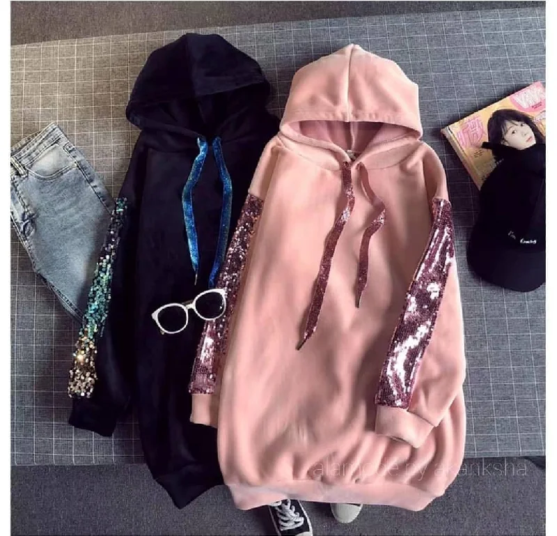 Comfy Chic Wear Statement Sequined Hoodies
