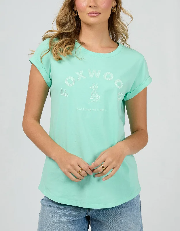 Relaxed Weekend Wear Effortless Tee - Neon Mint
