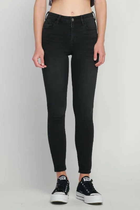 All-Day Outfits Mid Rise Skinny Jeans In Black
