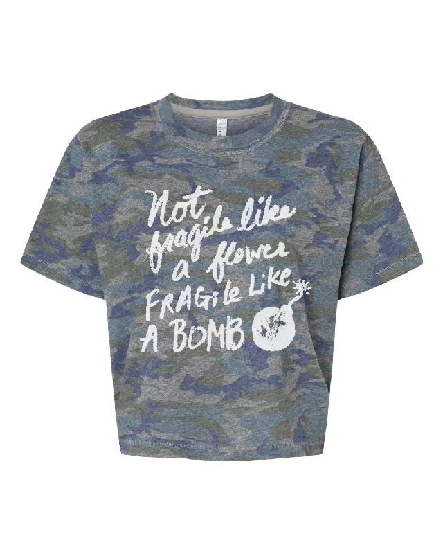 Breathable Style Flower Bomb Women's Crop