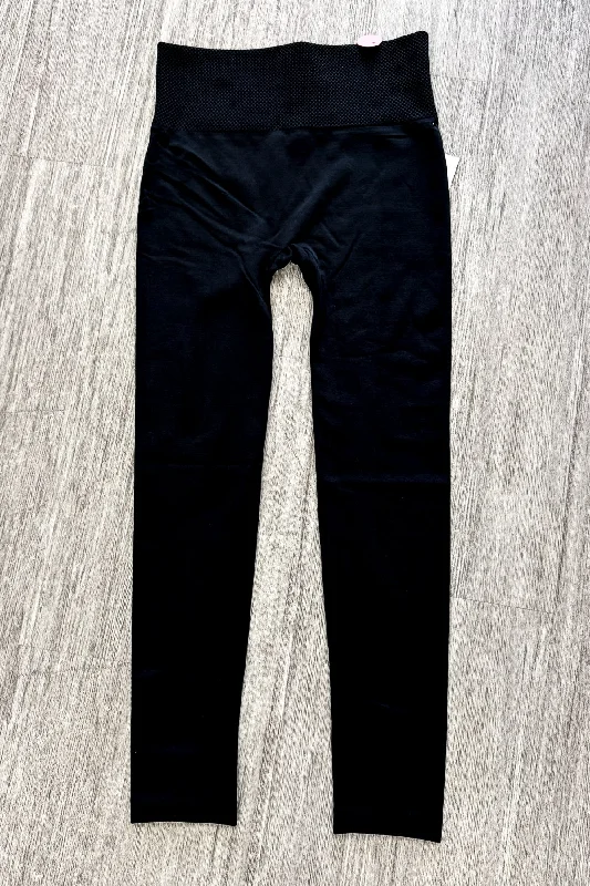 Relaxed Weekend Wear High Rise Fleece Leggings - Black