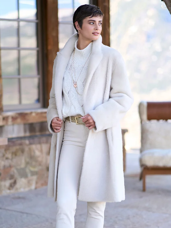 Soft Textures Diana Reversible Shearling Coat
