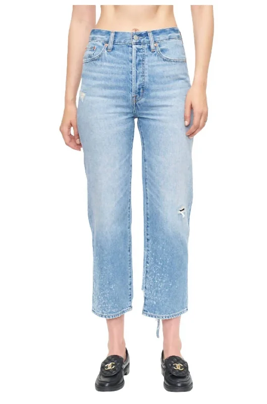 Breathable Style Cassie Super High Rise Straight Crop In Tiki Vintage