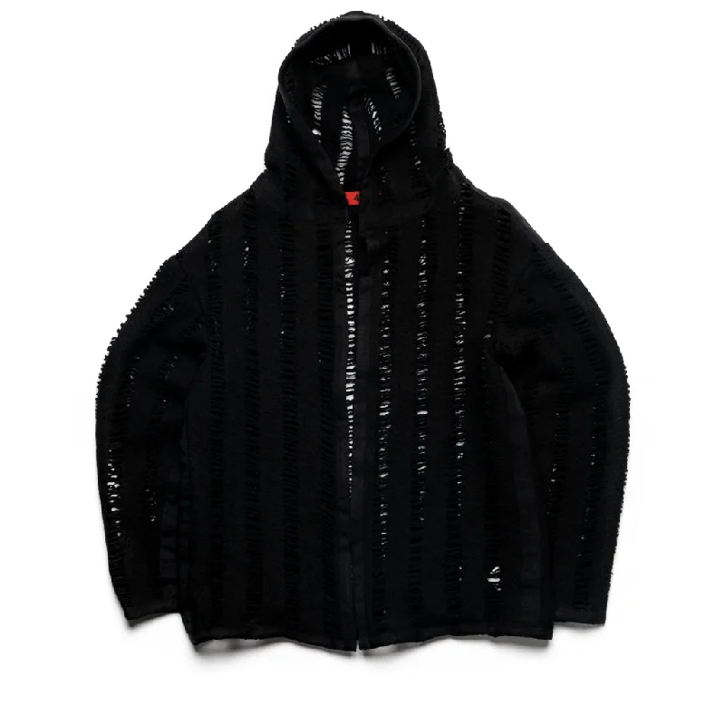 Comfy Layers 424 Black Laddering Hoodie - Black