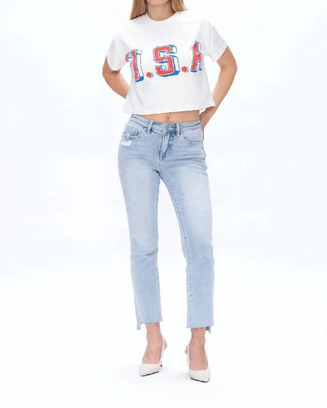 Stylish Fit Daisy High Rise Slim Denim Jean In Wave