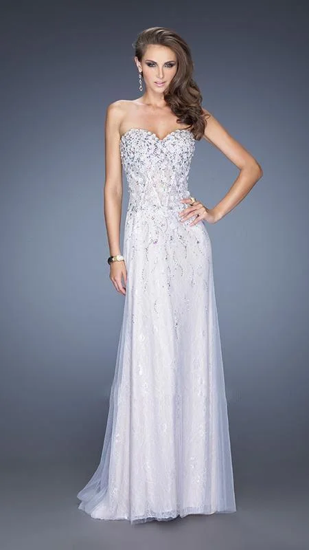 Comfortable Lifestyle La Femme Gigi - 20172 Opulent Strapless Column Evening Dress Comfortable Lifestyle La Femme Gigi - 20172 Opulent Strapless Column Evening Dress
