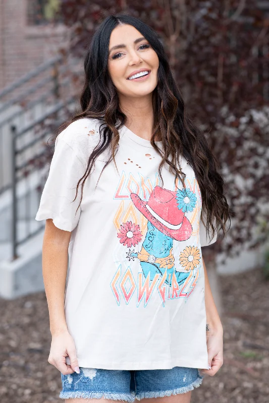 Elegant Fit Long Live Cowgirls Graphic Tee