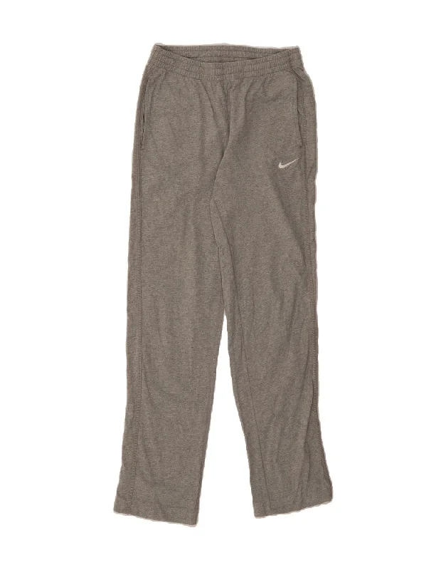 Soft Textures NIKE Womens Tracksuit Trousers Small  Grey Cotton