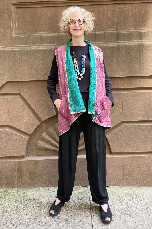 Layered Style Teal-Purple Reversible Vest