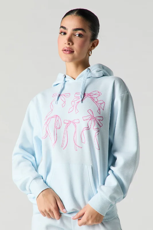Breezy Outfits Oversized Embroidered Fleece Hoodie