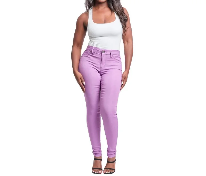 Comfy Dress Junior Mid-Rise Skinny Jeans In Hydrangea