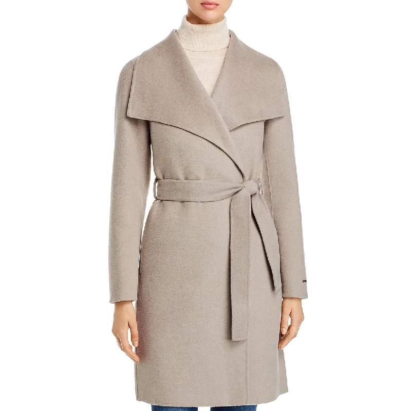 Sporty Comfort Tahari Ellie Women's Belted Double Face Mid-Length Wool Blend Wrap Coat